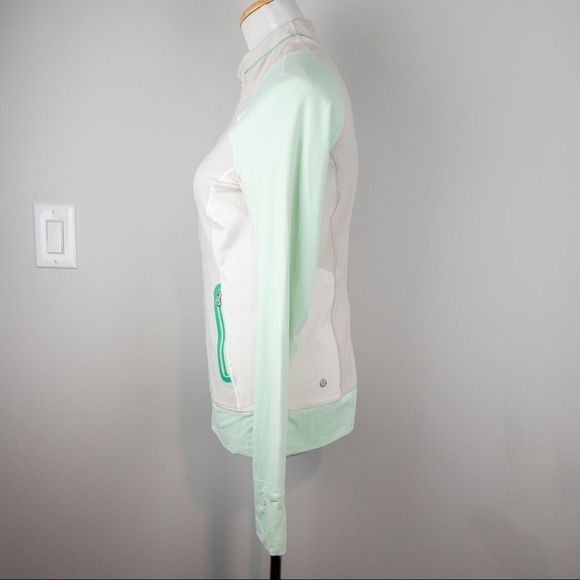 Lululemon Athletica Mint Green and White zippered vest. - Picture 5 of 9